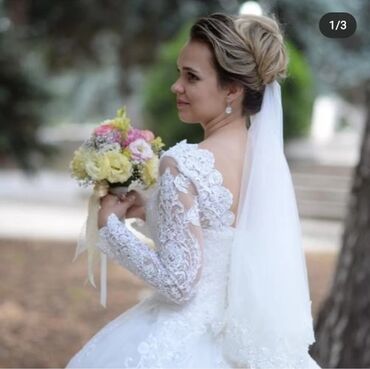 аренда платя: Свадебное платье, цвет - Айвори