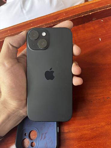 iphone 15 mavi: IPhone 15, 128 GB, Black Titanium, Simsiz şarj, Face ID, Sənədlərlə — 2