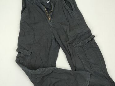 czarna koszula z białym kołnierzykiem: Jeans, H&M, 12 years, 146/152, condition - Good