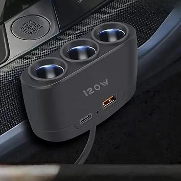 Ostalo: Auto punjač sa 3 priključka+2 USB Ouyaaqii D'25 NOVO. Opis proizvoda — 8