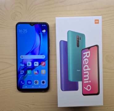 ikinci el telefon redmi note 8: Xiaomi Redmi 9, 64 ГБ, цвет - Фиолетовый, 
 Сенсорный, Отпечаток пальца, Две SIM карты