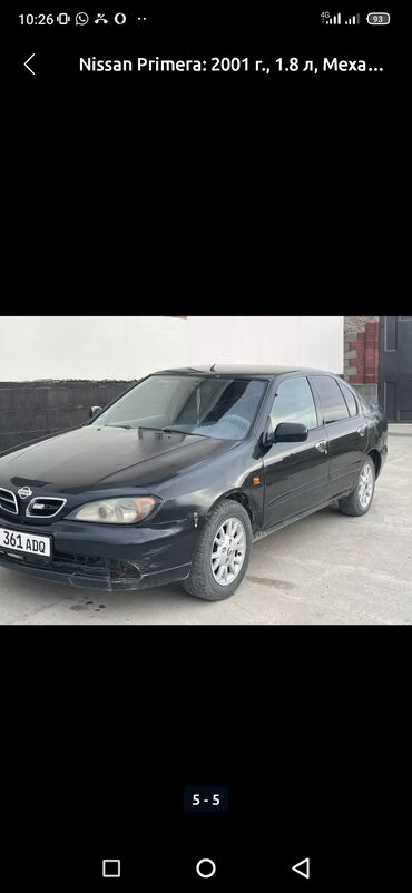 продажа авто в бишкеке срочно: Nissan Primera: 2001 г., 1.8 л, Механика, Бензин, Седан