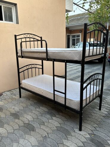 воздушная кровать: Metall çərçivəli iki mərtəbəli çarpayı - Material: qara rəngli möhkəm