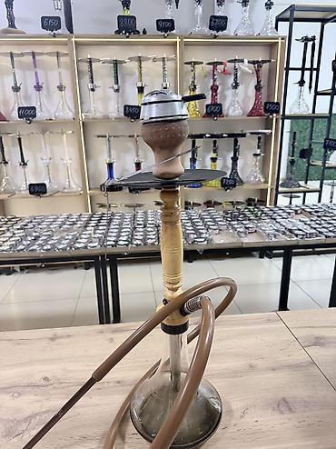 кожаная шапка: 💨 Кальян на продажу — всего 4 000 сом! 🌿 Стильный деревянный дизайн 🔥 — 1