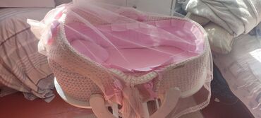 Другие товары для новорождённых: Плетёная люлька для новорождённого с комплектом текстиля и — 10
