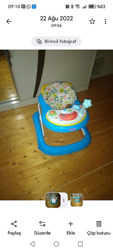 Uşaq dünyası: Uşaq gəzdirici (baby walker) – Jia LeE markası - Rəng: mavi-sarı-ağ — 1