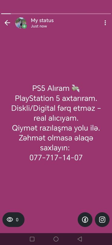 ipad mini 6 256 gb qiymeti: PlayStation 5 axtarılır. Diskli və ya Digital versiya fərq etməz. Real