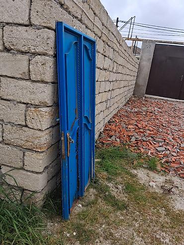 Həyət darvazaları: Mavi rəngli metal qapı - Material: qalın metal sac, dekorativ — 4