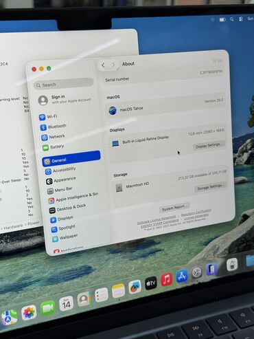 Ноутбуки: Ноутбук, Apple, 16 ГБ ОЗУ, Apple M2, 13.5 ", Б/у, Для работы, учебы, память SSD — 4