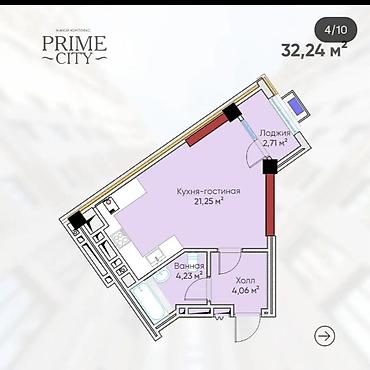 43: 1 комната, 33 м², 6 мкр Элитка, 11 этаж, ПСО (под самоотделку) — 1
