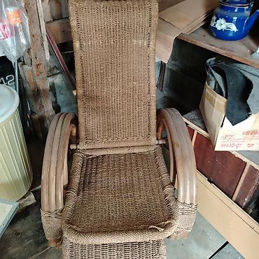 yelencək: Rattan yelləncək-şezlonq kreslo - Material: təbii rattan toxunuşu — 2