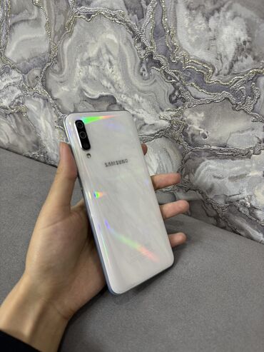 samsung galaxy note 1: Samsung A50, Б/у, 64 ГБ, цвет - Белый, 2 SIM