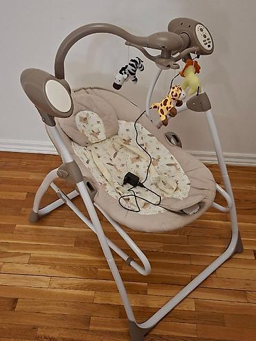 peg perego: Детский шезлонг, Б/у, Качалка, Пластик, цвет - Бежевый — 1