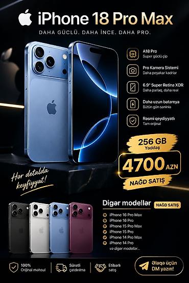 IPhone 18 Pro Max, 256 GB, Bordo, Barmaq izi, Face ID