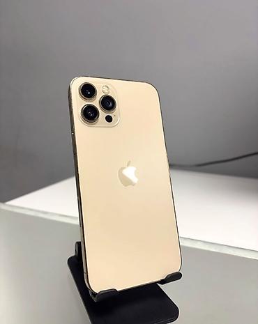 iphone duo satis: IPhone 12 Pro Max, 128 GB, Qızılı, Zəmanət, Simsiz şarj, Face ID — 1