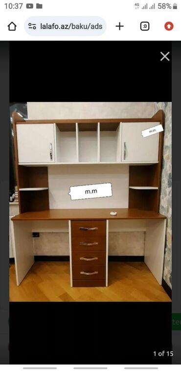 Uşaq masaları: Oğlan və qız üçün, Yeni, Siyirməli, Yazı masası, Stulsuz — 9