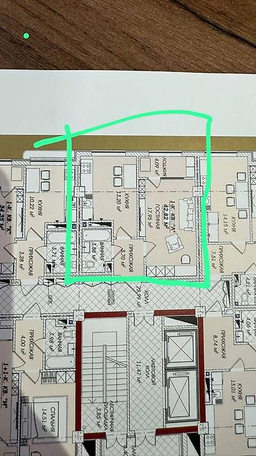 Продажа квартир: 1 комната, 44 м², Азия Молл Элитка, 12 этаж, ПСО (под самоотделку) — 3