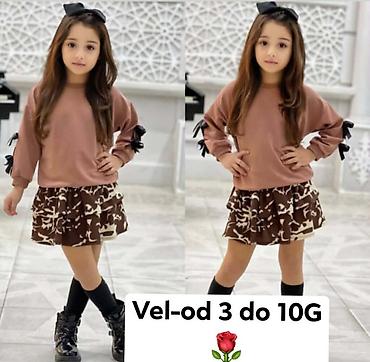 Kompleti: Dečiji komplet – duks i suknjica - Gornji deo: nežno bež ili topli — 4