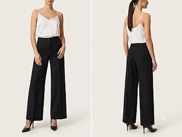 debele trenerke: 🌟 Elegantne Široke Pantalone na Ivicu – VELIČINA S/M 🌟 Prodajem — 1