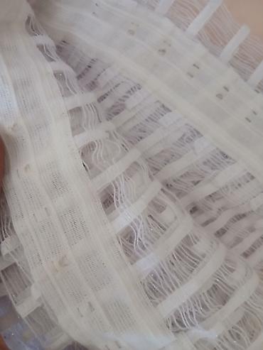 təbaşir və pastel: Ölçüsü 4 metr eni 2 metr uzunu Ağ rəngli dekorativ pərdəlik tül — 2