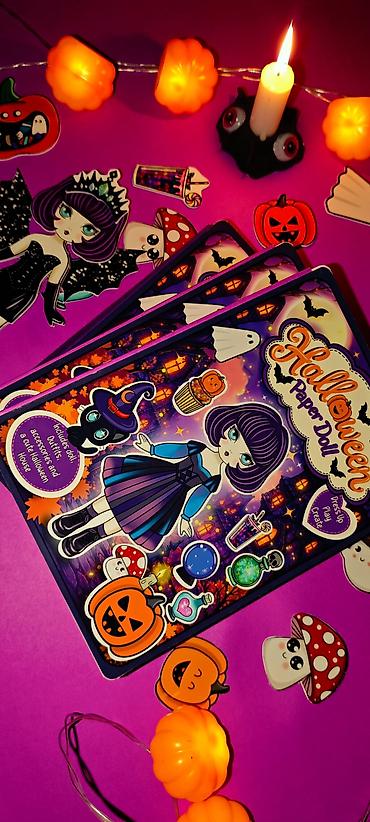 oyuncaq atlar: Məhsul: Halloween Paper Doll – geyindir-bəzə yaradıcılıq dəsti 🎃 — 1