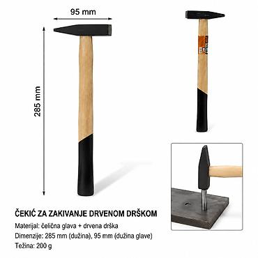KMT Drvena plastična drška bravarski čekić 9367647 - Namena