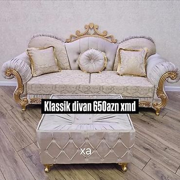 kafe ucun divan: Klassik üslubda divan dəsti - Klassik divan – 650 AZN (şəkildə — 1