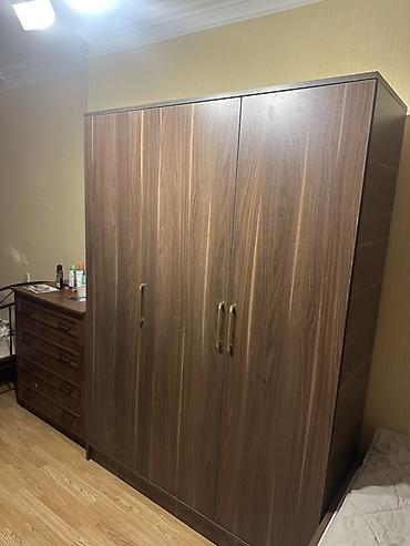 Dörd qapılı paltar dolabı - Material: Ağac teksturalı laminat