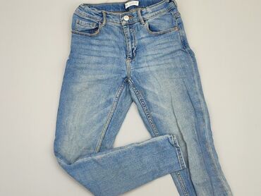 jasno niebieskie jeansy: Spodnie jeansowe, Zara, 14 lat, 158/164, stan - Zadowalający