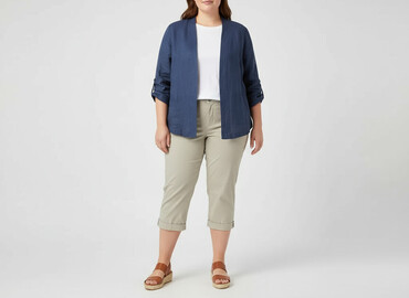 shein bluzki plus size: Spodnie 3/4 damskie, rozmiar 5XL