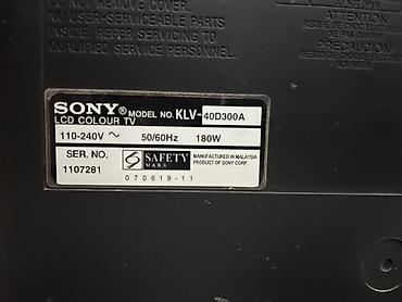 televizor kranşteyn: Sony Bravia D Series LCD televizor – Model: KLV-40D300A - Ekran: 40" — 1