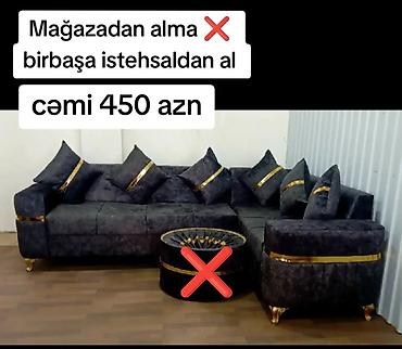 divanlar 2021: Künc divan dəsti – birbaşa istehsaldan - Model: künc (L formalı) — 1