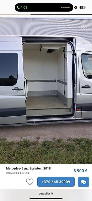 спринтер халадилник: Легкий грузовик, Mercedes-Benz, 3 т, Новый — 5