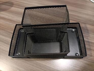 Ofis ləvazimatları: Metal tor şəbəkəli masaüstü organizer - Material: möhkəm metal, toz — 1