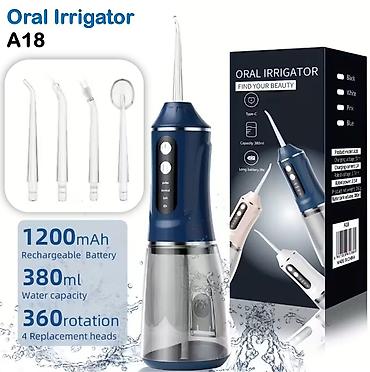 a18: Ağız İrriqatoru A18 – Portativ su flosseri - Su çəni: 380 ml, iri — 1
