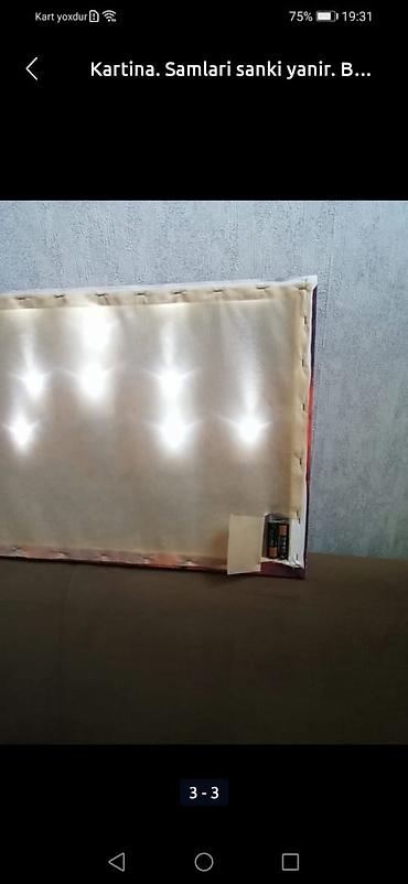 sican sekili: LED işıqlı tablo – “şamlar” kompozisiyası - Süjet: kamin fonunda — 3