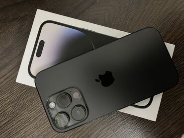 Apple iPhone: IPhone 14 Pro, Б/у, 128 ГБ, Черный, Защитное стекло, Чехол, Коробка, 93 %