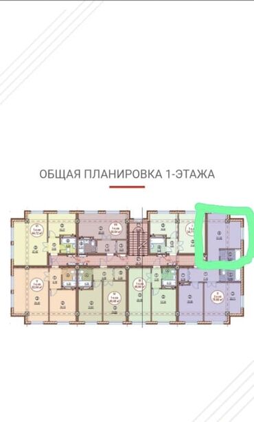 квартиры кызыл кия: 1 комната, 28 м², Индивидуалка, 1 этаж, ПСО (под самоотделку)