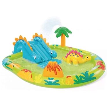 Igračke: 💦 Intex Little Dino bazen igraonica za decu sa prskalicom 💦