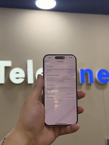 iphone 15 pro ağ: IPhone 15 Pro, 256 GB, White Titanium, Zəmanət, Kredit, Simsiz şarj — 6