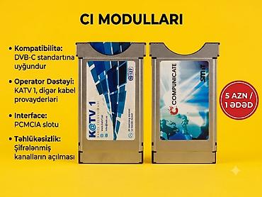Kabel TV və şifrəli kanallar üçün CI/CI+ modullar - KATV1 üçün CAM lalafo.az -da Kabel TV və şifrəli kanallar üçün CI/CI+ modullar - KATV1 üçün CAM
