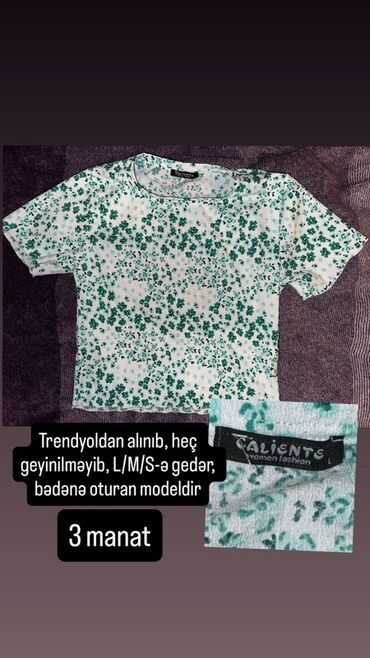 Головные уборы: Qadın köynəyi – Caliente Women Fashion. - Rəng/naxış: ağ fon üzərində