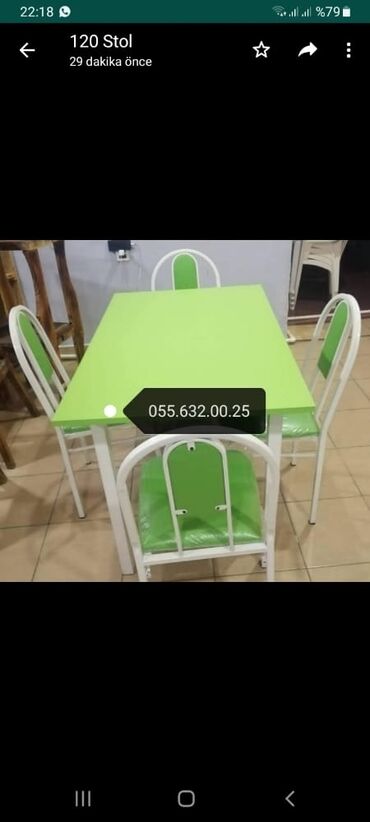 Masa və oturacaq dəstləri: Stol stul desti masa və oturacaqlar dəstləri kafe və cayxana üçün stol — 22