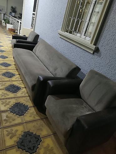 bravo divan: İşlənmiş, Divan, 2 kreslo, Bazalı, Açılan — 4
