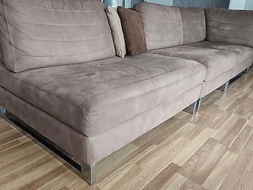 divan ortukleri: Ikisi 900 AZN yataq olur cekyat - Rəng: taupe/bej tonları - Parça — 4