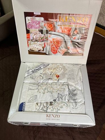 спальник гарнитур: Постельное бельё Kenzo + тёплое одеяло в пододеяльнике 📏 Размеры