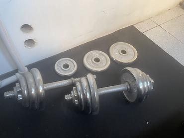 İdman və istirahət: 2 ədəd qantel: Hər qolu üçün 3 dənə daş mövcuddur : 0.75 kg, 1.5 kg, 2 — 1