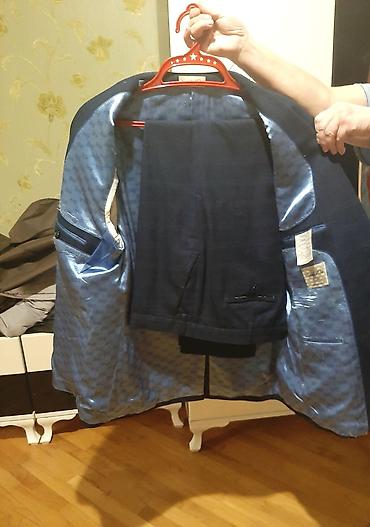 Kişi geyimləri: Castello d’Oro kişi kostyumu – Made in Italy - Rəng: tünd göy, xırda — 3