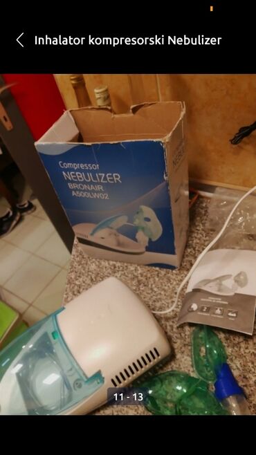 Inhalatori, nebulizatori: Inhalator kompresorski dobar Nebulizer sa novom maskom i rasprskivačem na lalafo.rs — 4 Inhalatori, nebulizatori: Inhalator kompresorski dobar Nebulizer sa novom maskom i rasprskivačem — 4