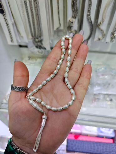 Təsbehlər: Gümüş təsbeh kolleksiyası.qiymet 100 m.dan baslayir - Material: gümüş — 9